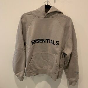 100% Authentic Fear of God Essentials Hoodie Taupe XS